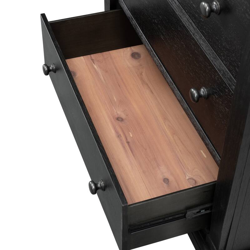 Furniture of America Lucan Modern 3-Piece Farmhouse Black Solid Wood Panel Bedroom Set