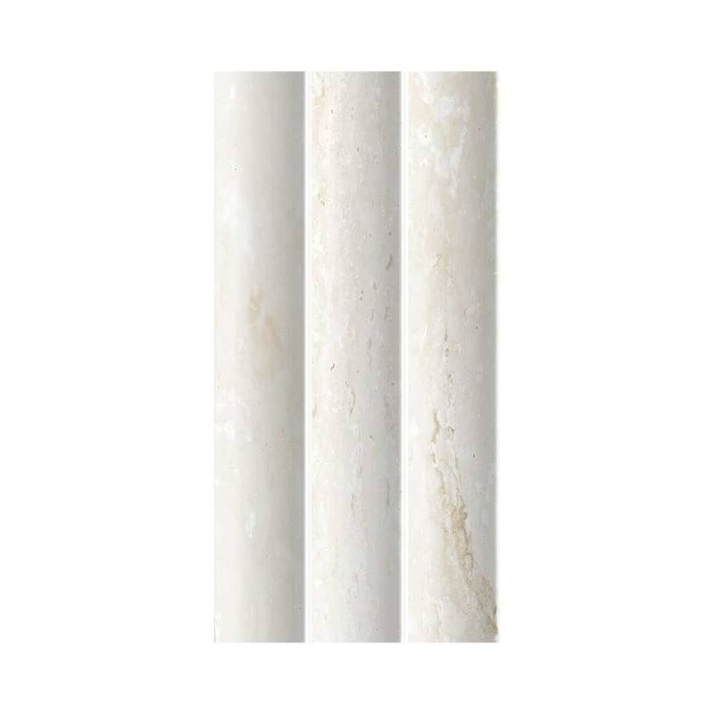 Lyrical 4.5x9 Matte Marble Look Porcelain Fluted Ribbed Tile - Wall, Backplash