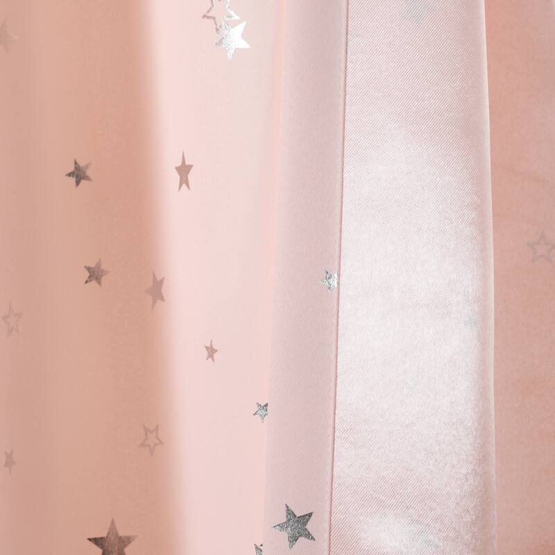 Lush Decor Star Room Darkening Window Curtain Panel Pair