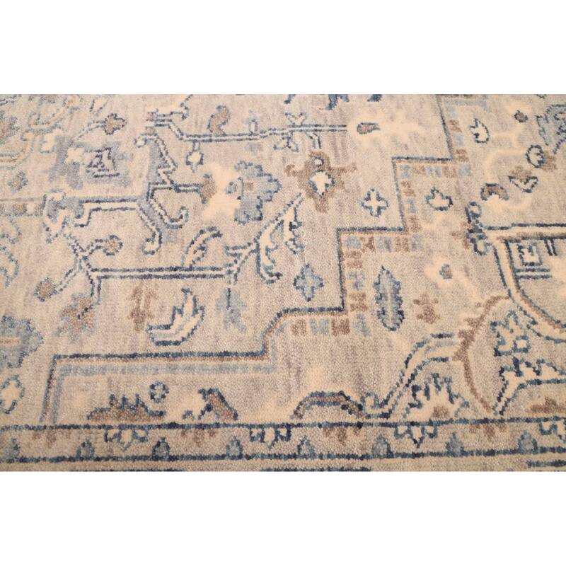 ECARPETGALLERY Hand-knotted Jules Sultane Light Grey Wool Rug - 5'2 x 8'0