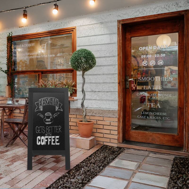 A Frame Chalkboard Sign 40 x 20in DoubleSided Magnetic Menu Board