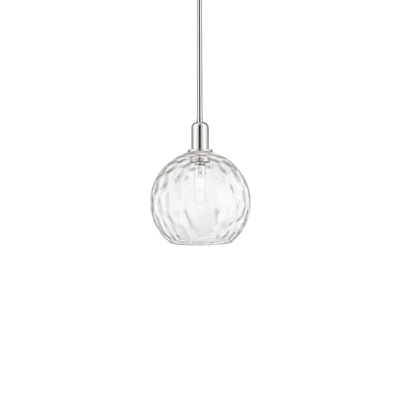 Innovations Lighting 716-1S-13-10 Athens Water Glass Pendant Athens - Polished Nickel / Clear Water Glass