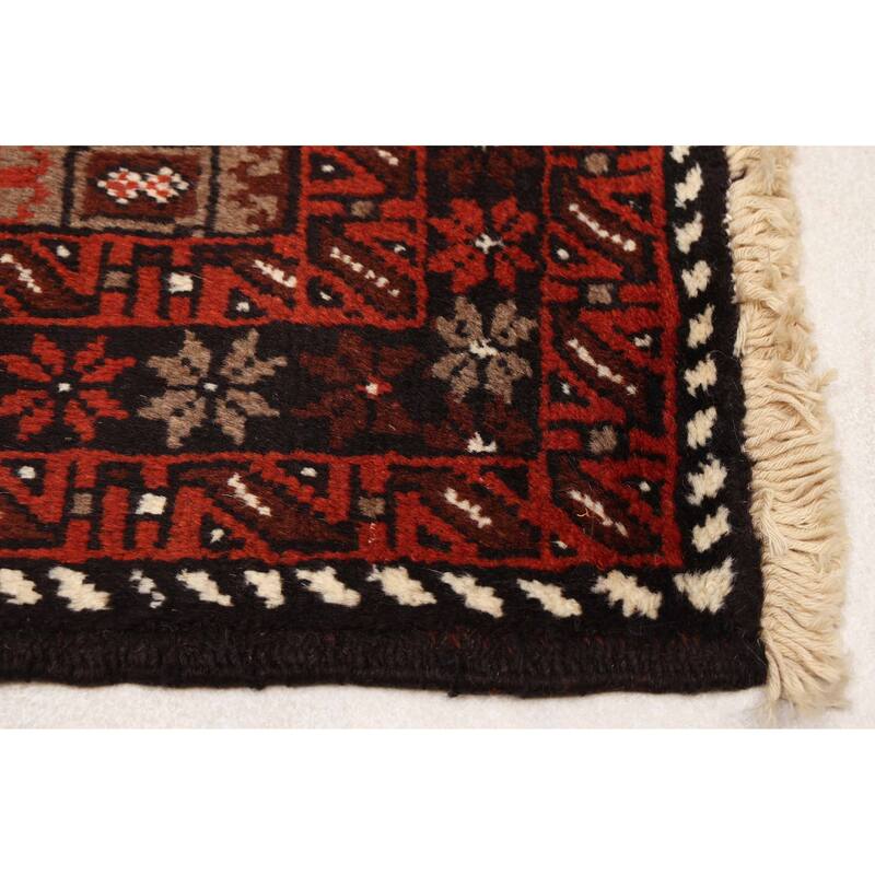 ECARPETGALLERY Hand-knotted Baluch Tan Wool Rug - 3'1 x 5'7