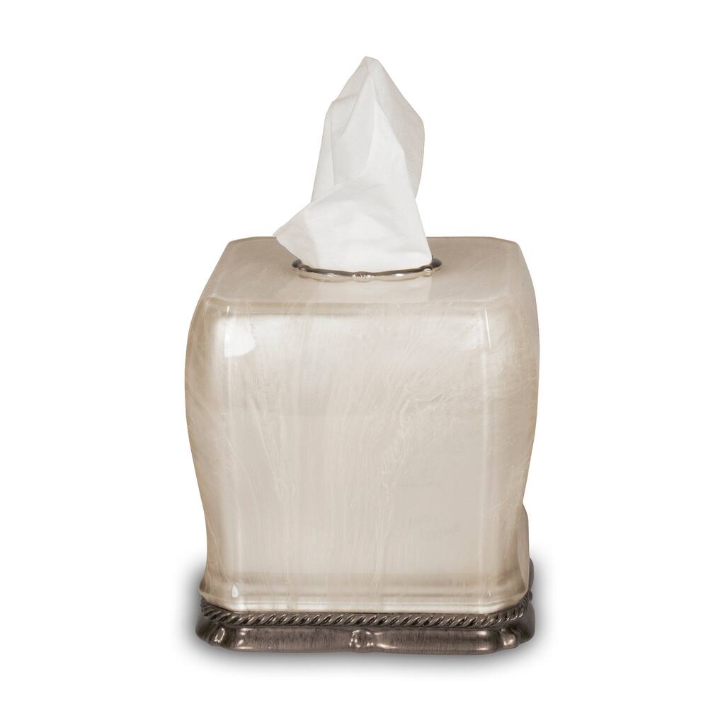 Gioella Tissue Box Cover - Ivory - Tissue Box Cover