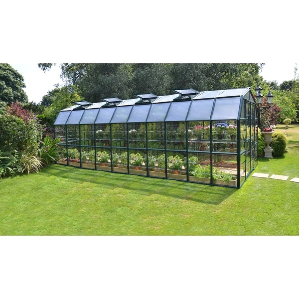 slide 2 of 16, Grand Gardener 8 ft. x 20 ft. Green/Clear DIY Greenhouse Kit - 8 ft. x 20 ft.