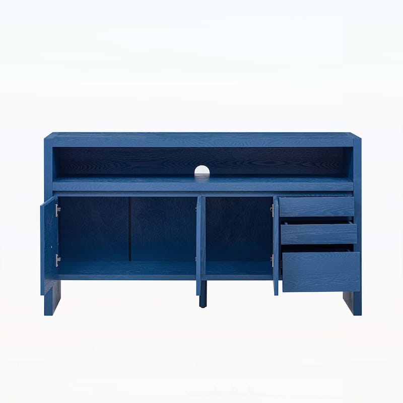 Functional Sideboard with Drawers and Semi - Open Shelf