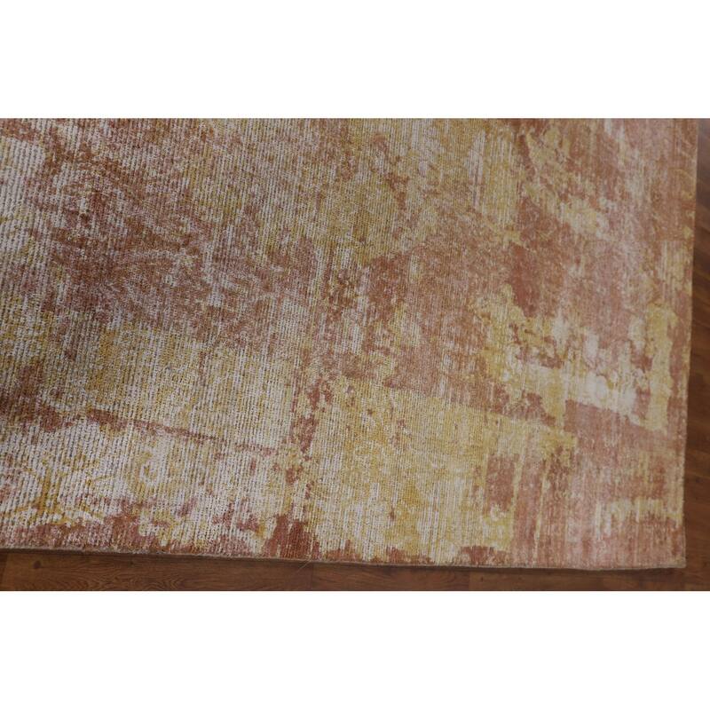 All-Over Abstract Oriental Area Rug Handmade Wool Carpet - 7'10" x 10'0"