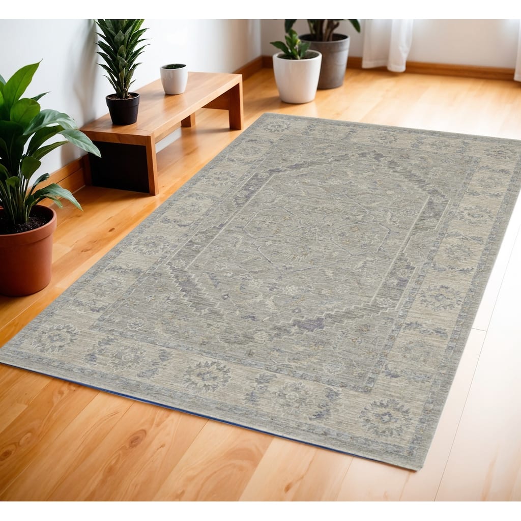 Power Loomed Floral Traditional Area Rug - 71' X '47' X '0.5