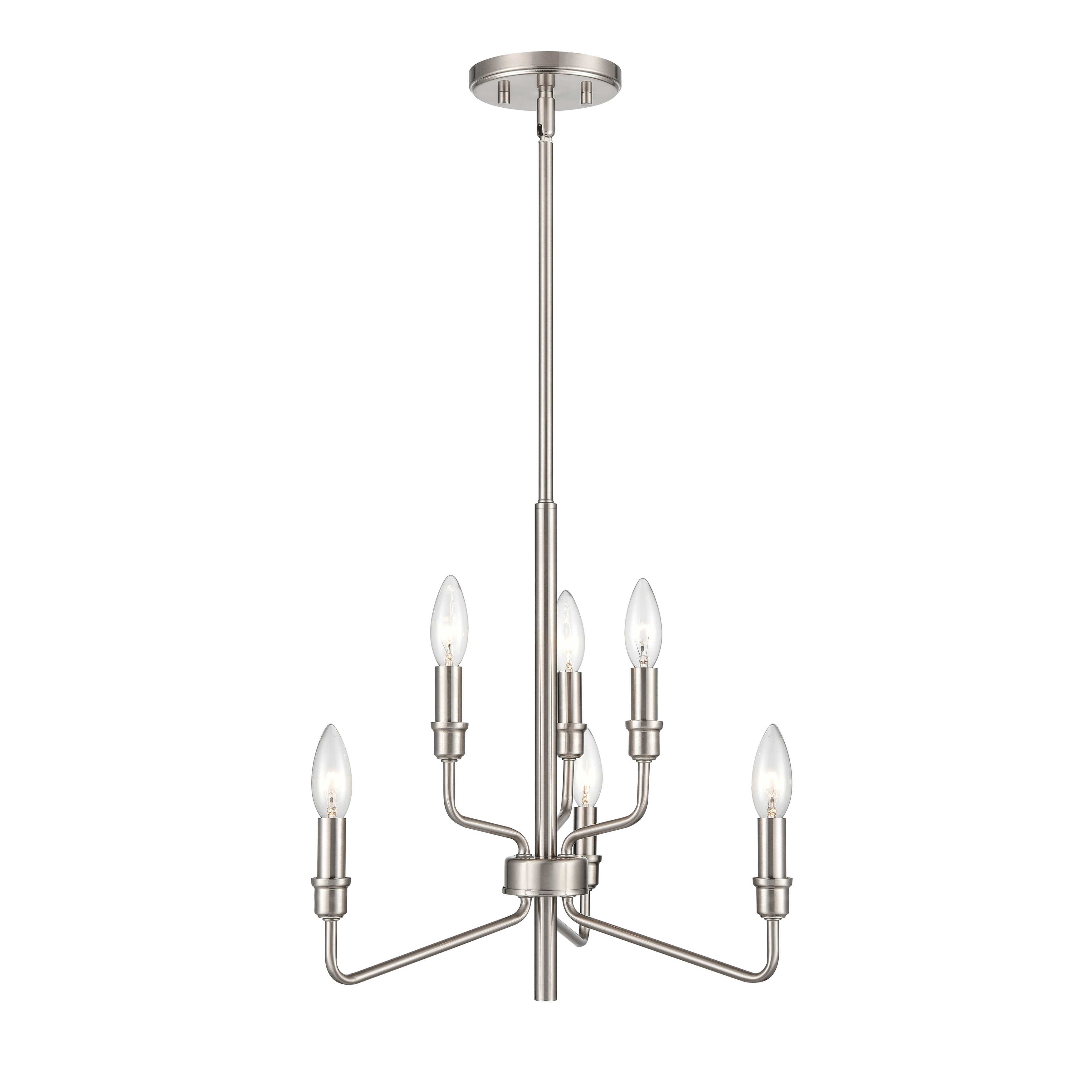 Saginaw Modern Metal Candelabra Chandelier