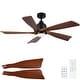 preview thumbnail 145 of 157, YUHAO SylvanAir Modern 52 in. Flush Mount Outdoor/Indoor Ceiling Fan with 3 Solid Wood Blades and DC Reversible Motor SylvanAir IX 52Inches - Black