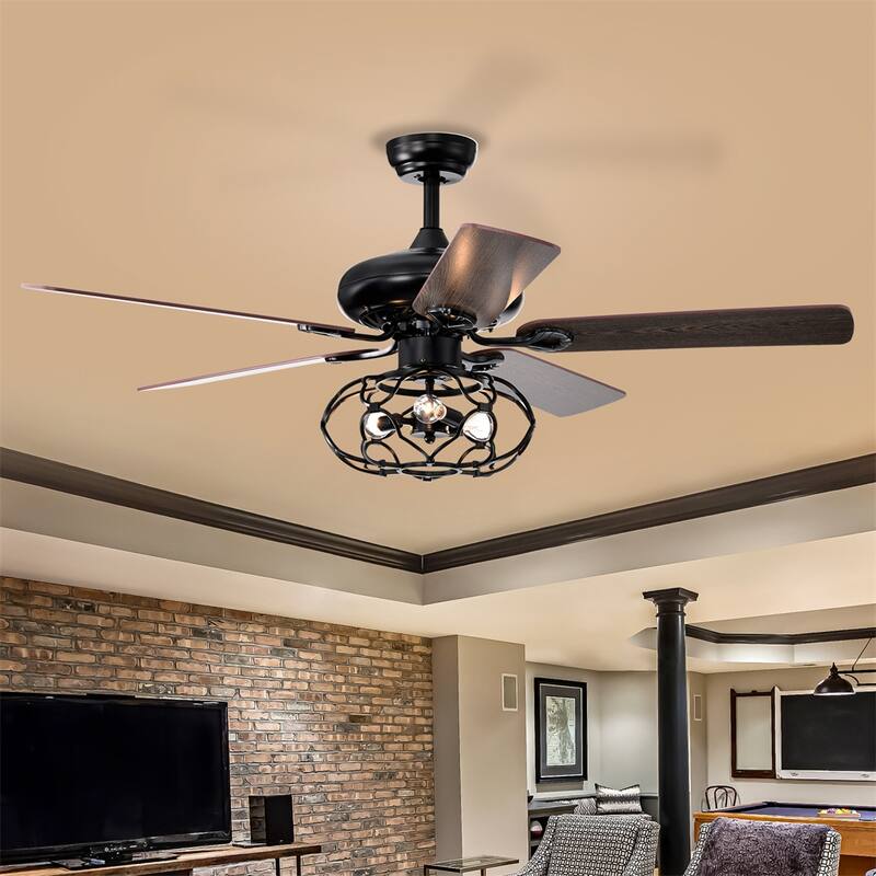 Low Profile Ceiling Fan Light with Remote and Reversible Motor