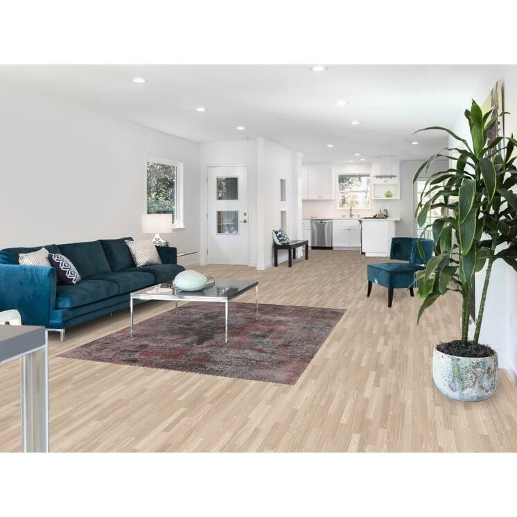 All-Over Abstract Modern Area Rug Hand-Knotted Wool Carpet - 5'3" x 6'10"