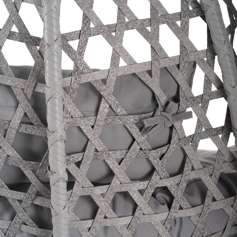 U_STYLE Rattan Weave Hanging Egg Chair with Stand - 76.77