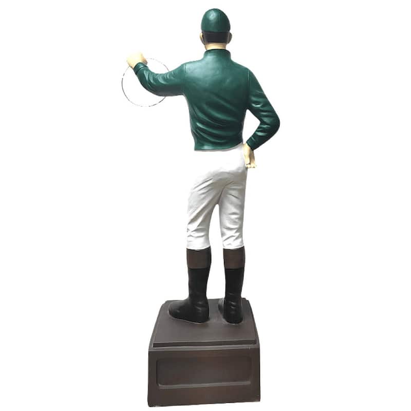 Classic Lawn Jockey Green Shirt Garden Statue