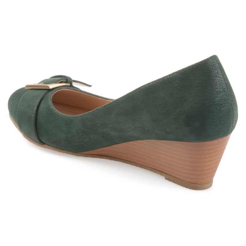 Journee Collection Women's Graysn Comfort Insole Slip On Round Toe Wedge