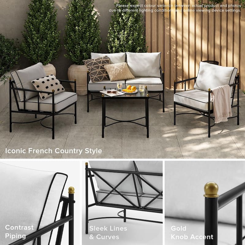 Mopio Odelia Patio Furniture, Outdoor Sectional Conversation Set