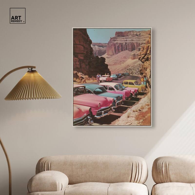 Vintage Canyon Visit Canvas by Art Remedy