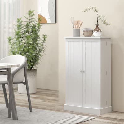 Freestanding Kitchen Cabinet with 12 Door Shelves