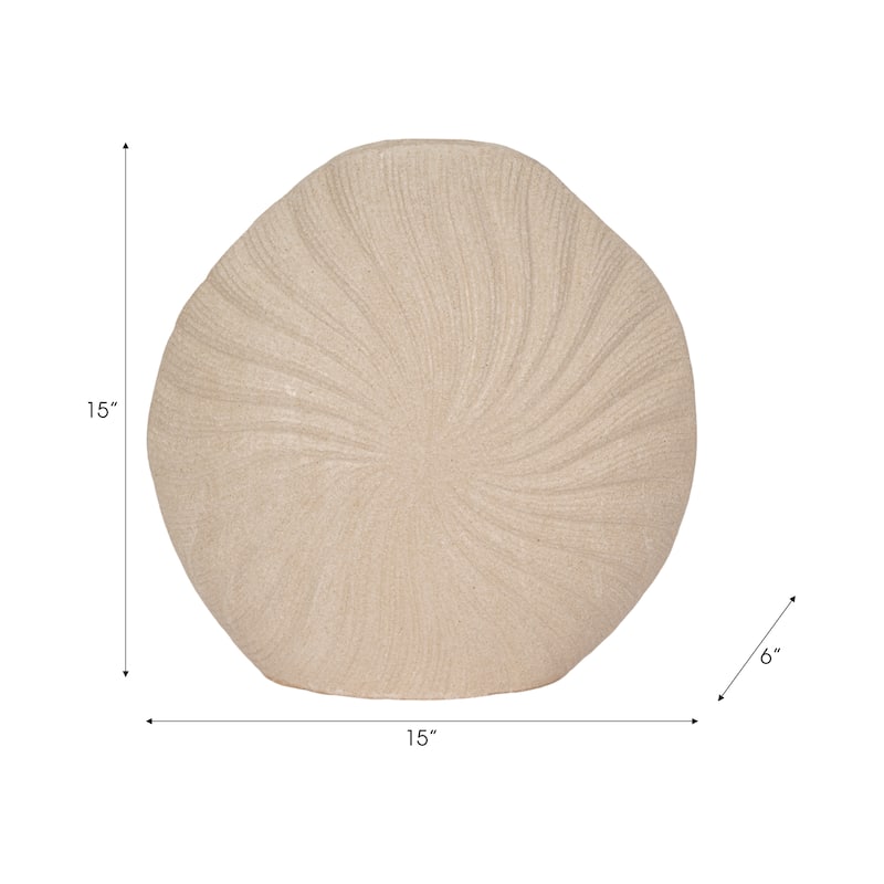 Sagebrook Home Ceramic Coastal Shell Vase