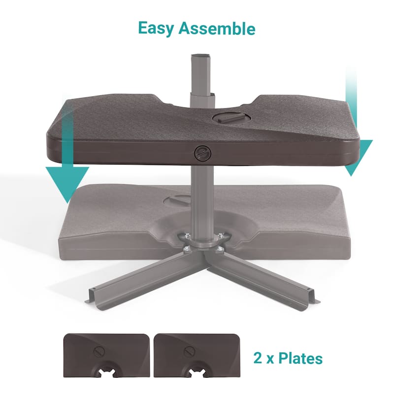 BONOSUKI 320LBs Heavy Duty Cantilever Patio Umbrella Base