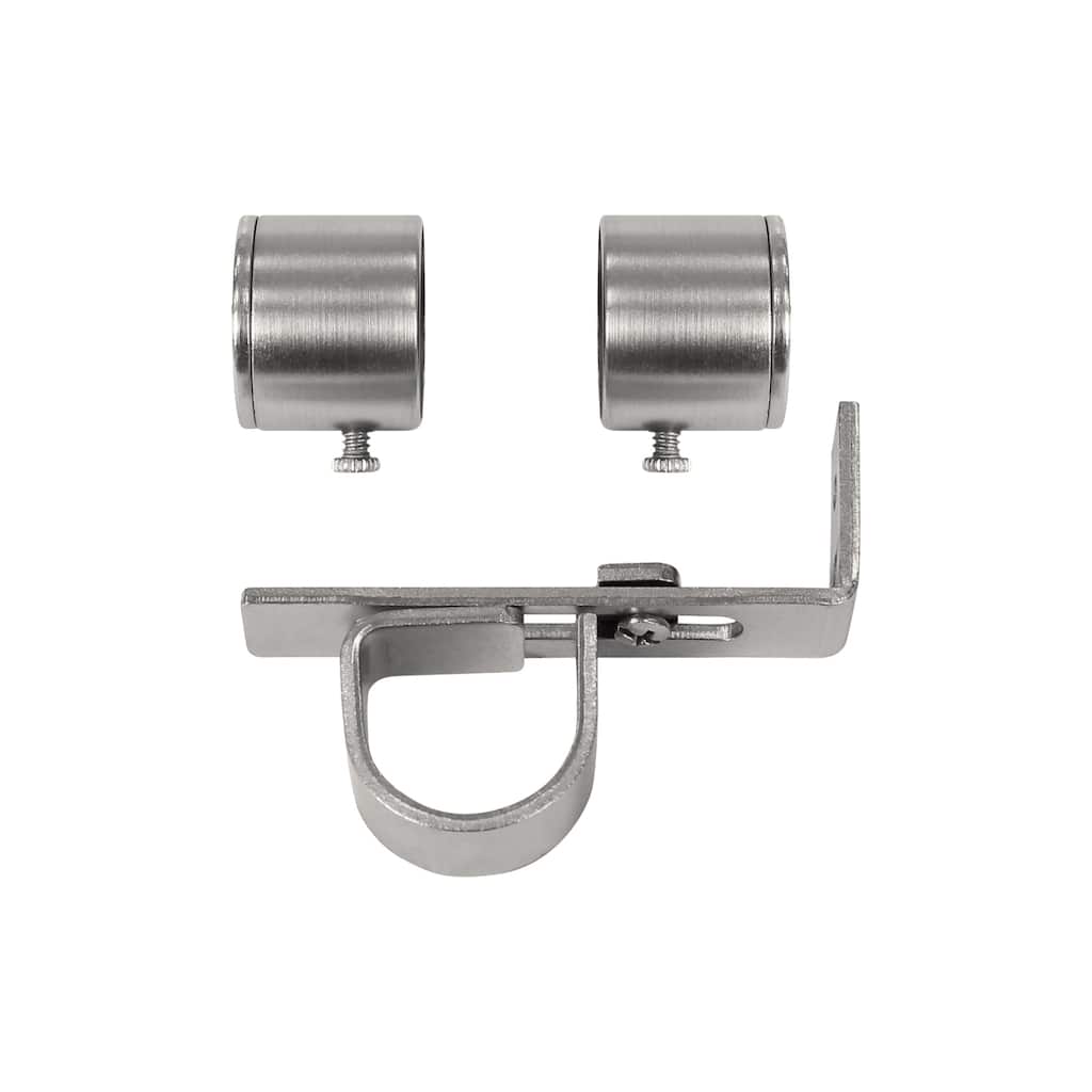 Lumi Home Furnishings 1" Corner connector with one Bracket Brushed Nickel(2-PK)