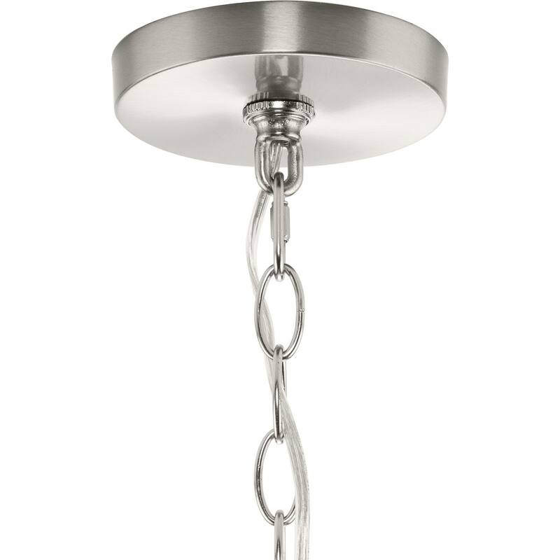 Gilliam Collection Three-Light Brushed Nickel New Traditional Hall & Foyer - 10 in x 10 in x 20.75 in
