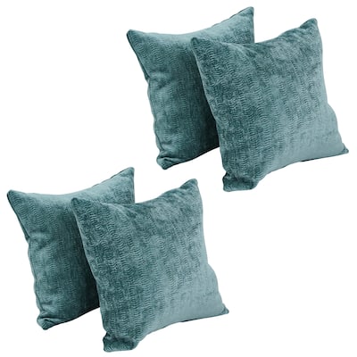 Blazing Needles 17-inch Square Throw Pillows (Set of 4)