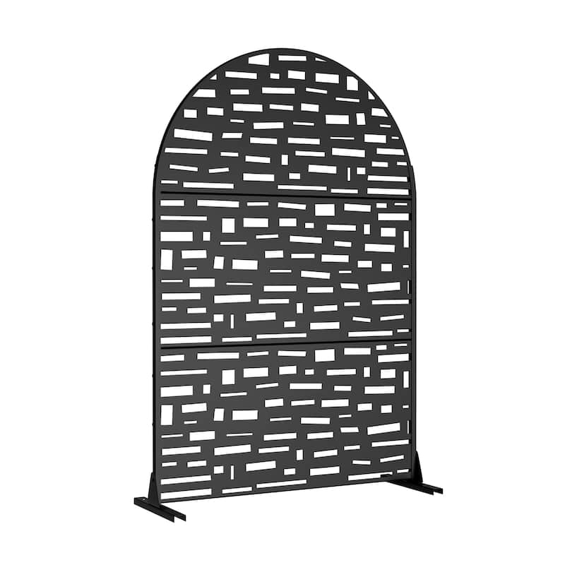 Dovelina 6ft.Outdoor Freestanding Metal Privacy Screen Decorative Garden Fence - 72"x47"