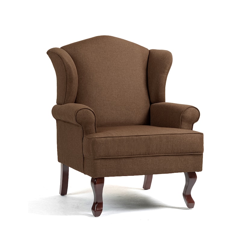 Elegant Living Room Wing Back Arm Chair Upholstered Accent Chair