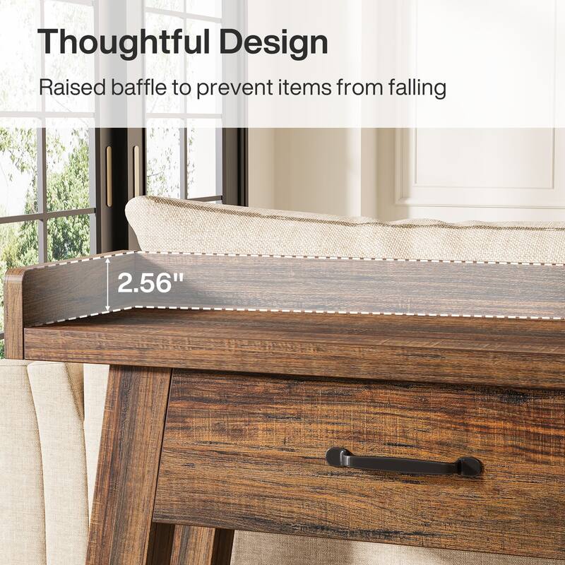 70.9-Inch Console Table with 3-Drawer, 2-Tier Sofa Table for Entryway