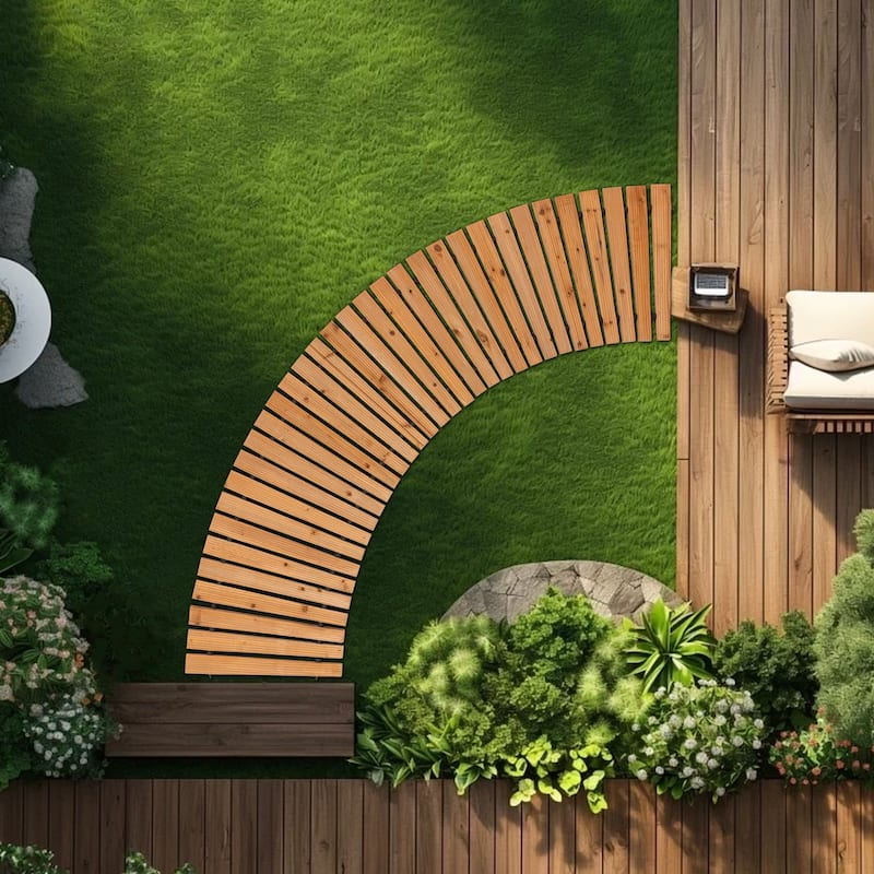 ​​COSIEST Roll-Out Cedar Garden Pathway with 6FT 8FT 12FT