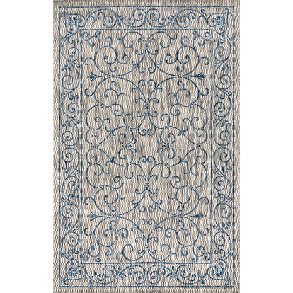 JONATHAN Y Filigree Textured Weave Indoor/Outdoor Area Rug