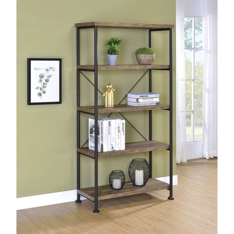 Virginia Industrial 4-shelf Bookcase