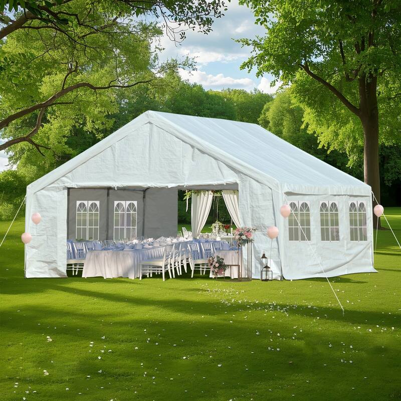 Aoodor Marquee Party Tent with Church Window Sidewalls ,Waterproof Pavillion Tent ,Outdoor Event Tent,Wedding Party Tent