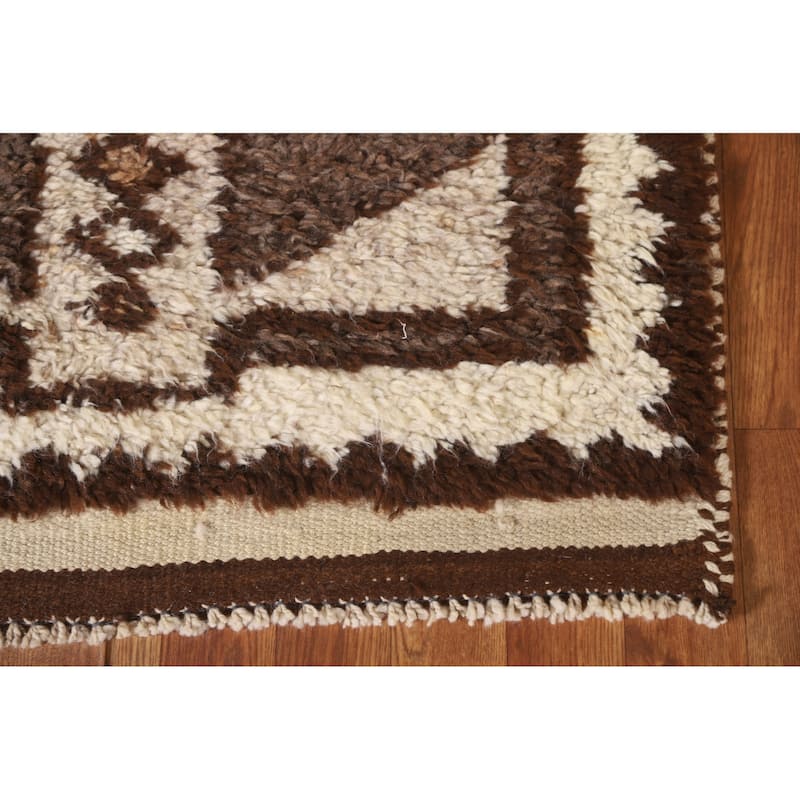 Tribal Beige Anatolian Turkish Runner Rug Handmade Wool Carpet - 2'11"x 11'8"