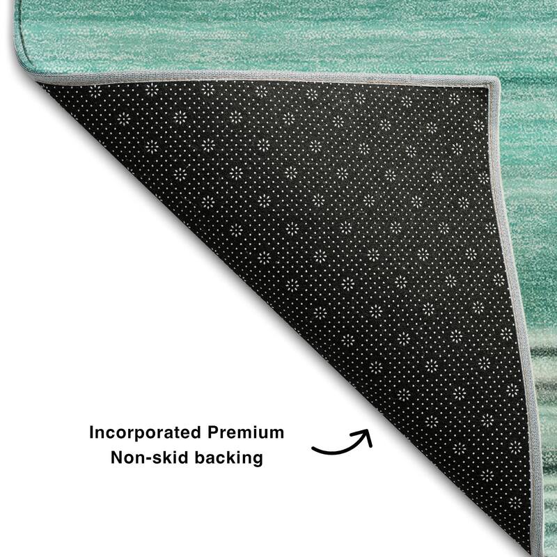 Premium Washable Super Soft Ombre Cabana Stripe Mayfield Rug