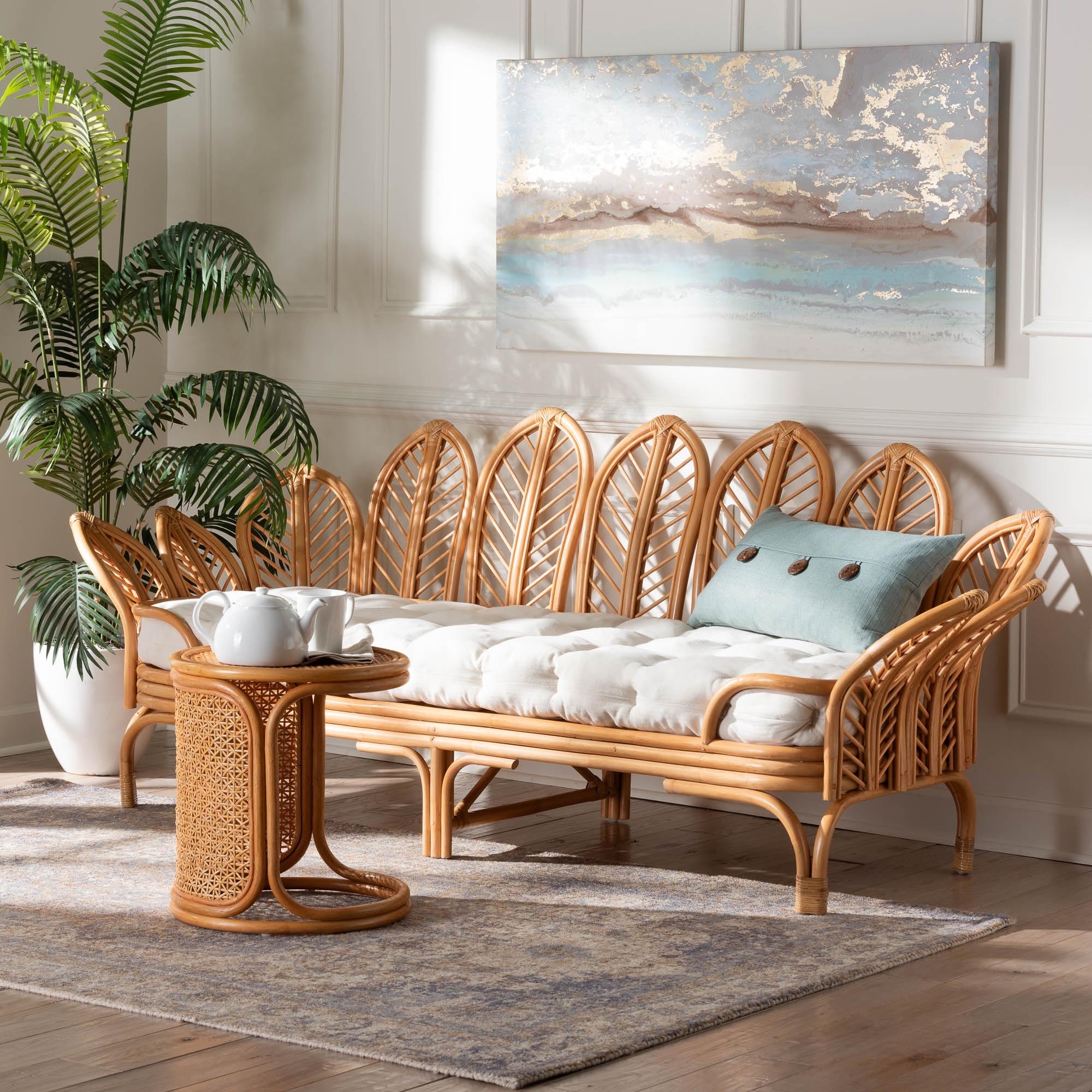 Loften Bohemian Light Honey Rattan Daybed