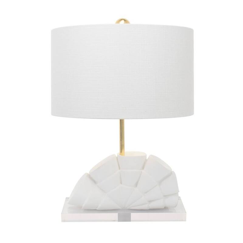 Rialto Resin Table Lamp with Linen Drum Lamp Shade