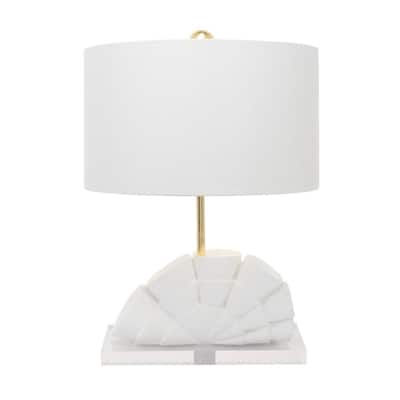 Rialto Resin Table Lamp with Linen Drum Lamp Shade