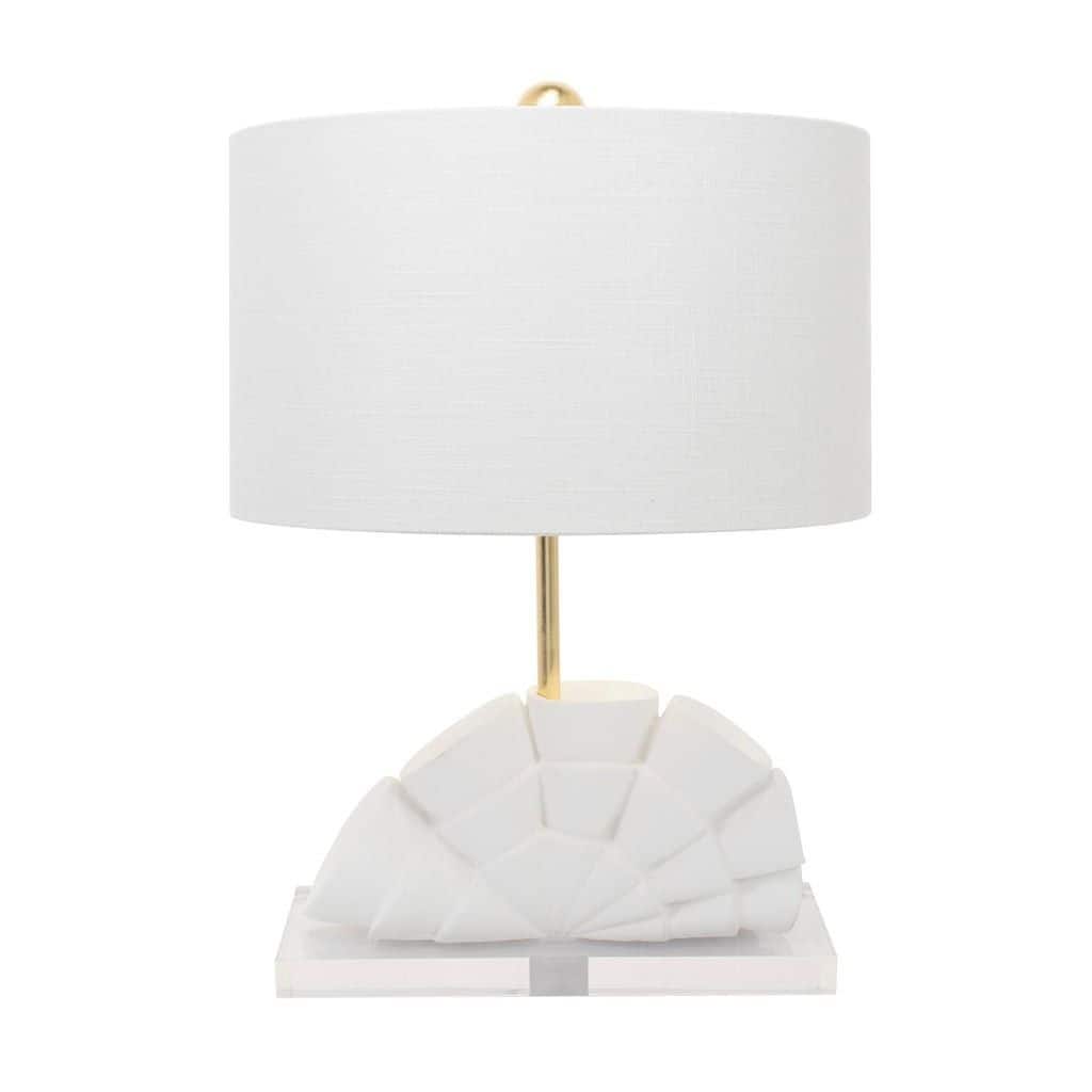 Rialto Resin Table Lamp with Linen Drum Lamp Shade