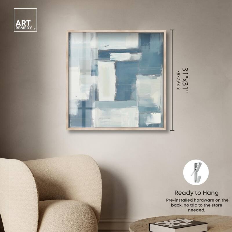 Deconstructed Blue III Shadowbox by Art Remedy