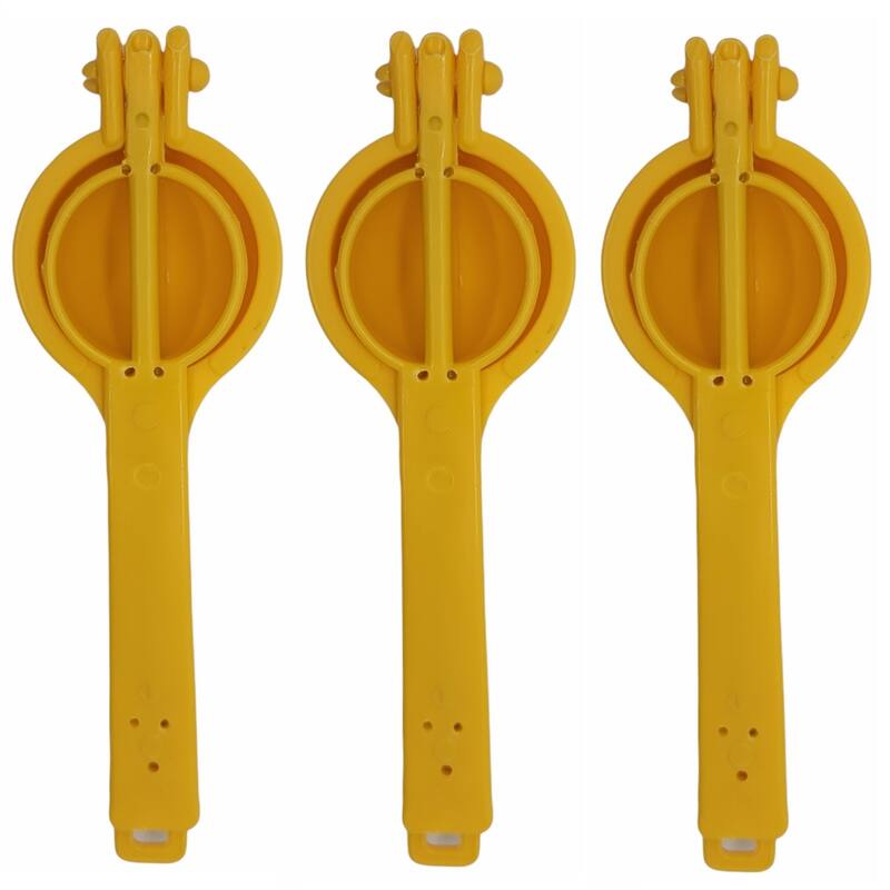 Handy Housewares Manual Juicer Lemon Squeezer, Citrus Fruit Squeeze Hand Press Juicing, Lemon and Lime Juice Tool - 3 Pack