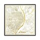 preview thumbnail 1 of 16, iCanvas "St. Louis Gold Leaf Urban Blueprint Map" by Hubert Roguski Framed Silver - 18x18