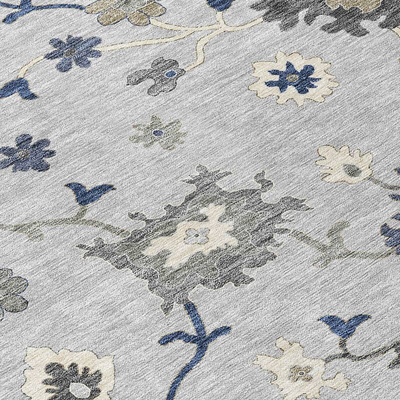 Machine Washable Indoor/ Outdoor Chantille Kashan Traditonal Rug