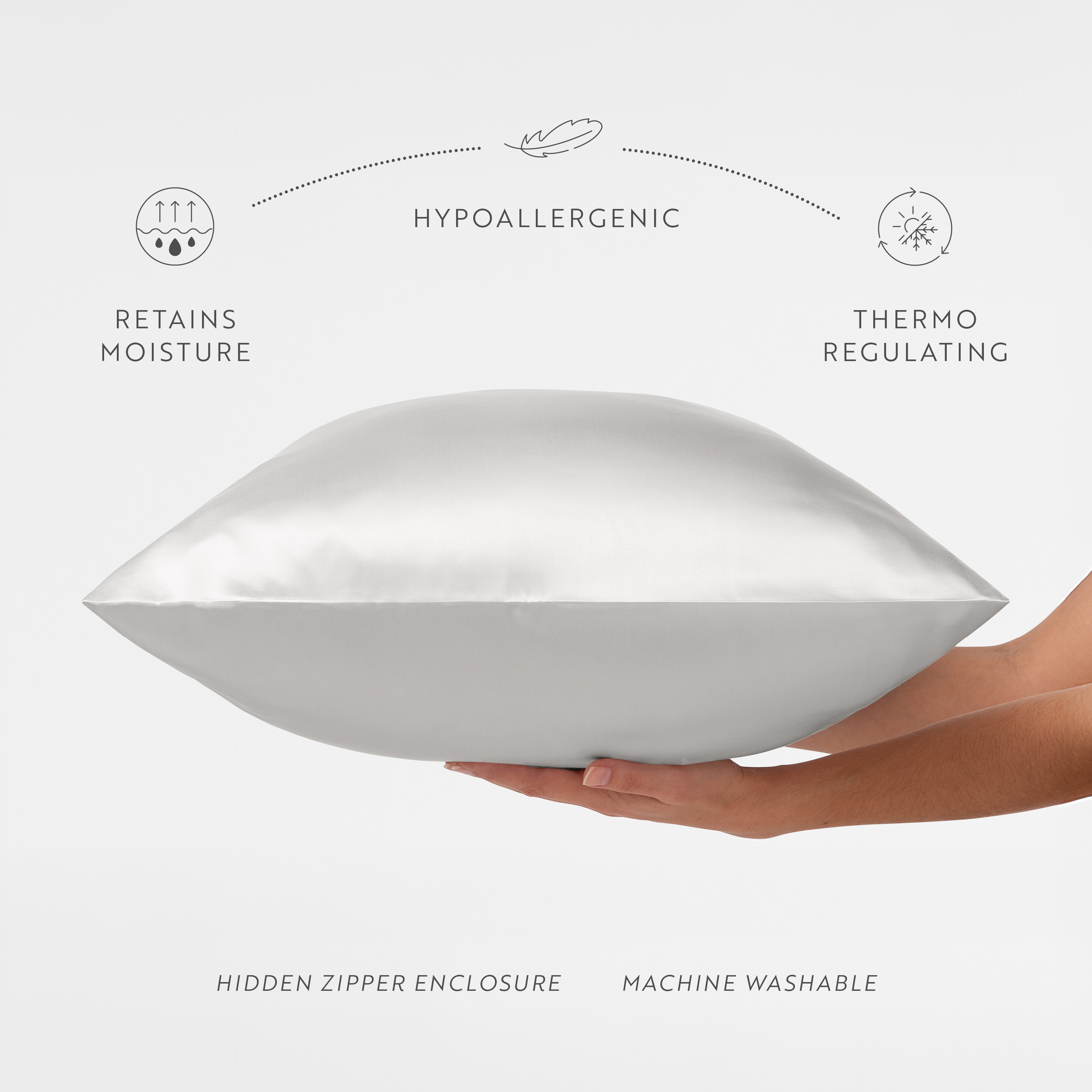 Becky Cameron 100% Mulberry Silk Zippered Pillowcase 2 Piece Set