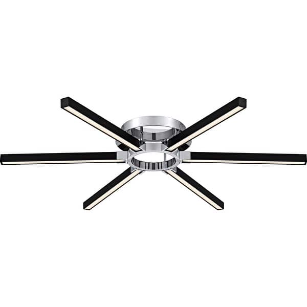 slide 2 of 10, Zealand Integrated LED Polished Chrome Semi-Flush Mount with CCT Switch