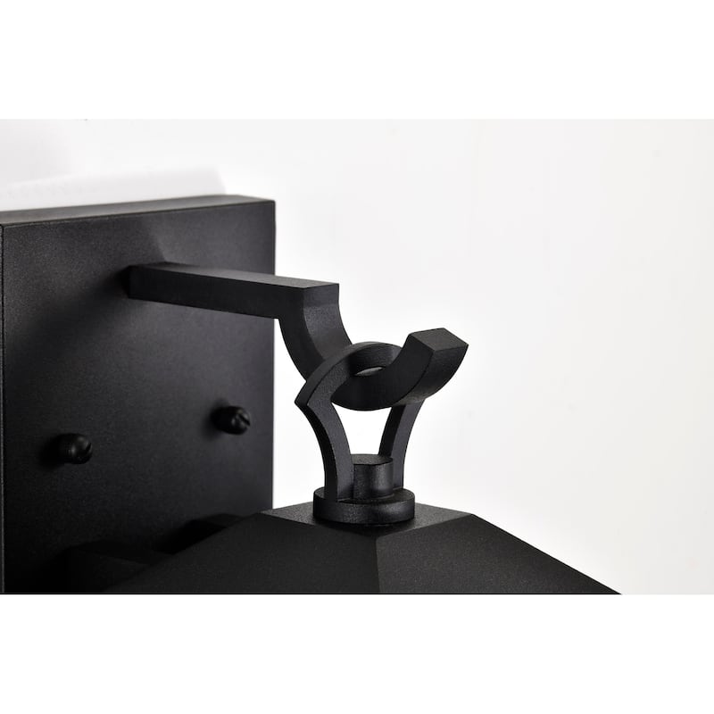 Oaklyn 1 Light Medium Wall Lantern Matte Black with Clear Glass