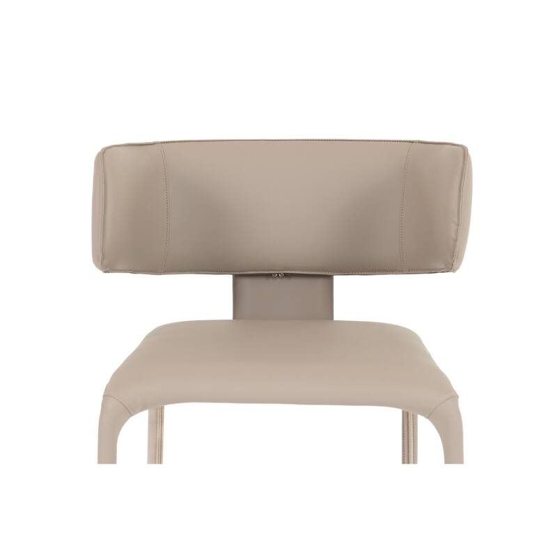 Modrest Odessa Modern Grey Vegan Leather Dining Chair