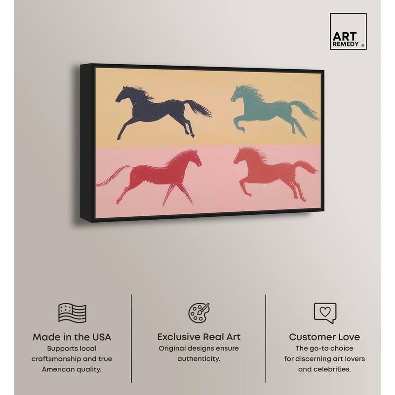 Galloping Quartet Canvas by Art Remedy