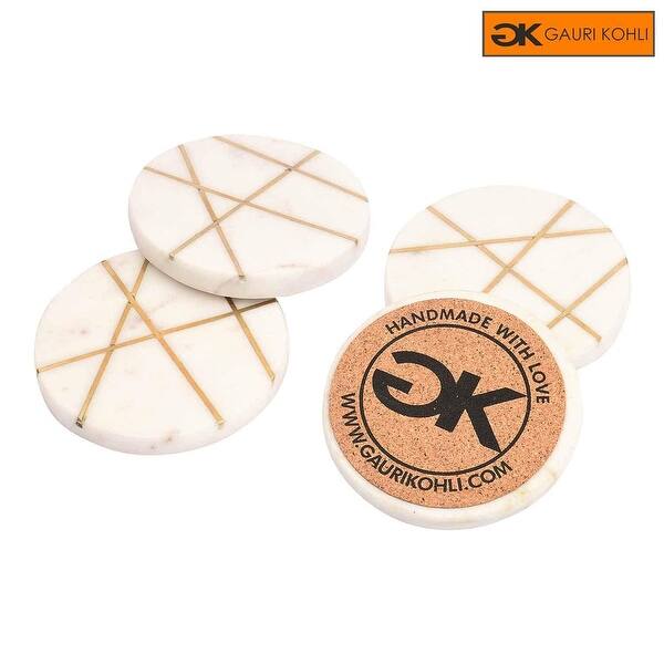 Gauri Kohli Marble Coasters Set Of 4 Overstock 32838679 Gauri shankar rudraksha kantha from 4 mukhi till 19 mukhi. overstock com